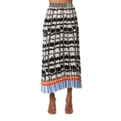PRINTED PLEATED SKIRT