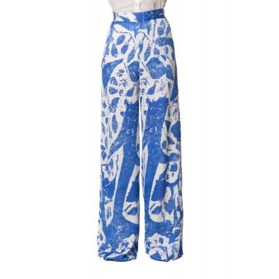 PRINTED TROUSER WITH WIDE LEG